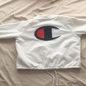 champion crop top windbreaker